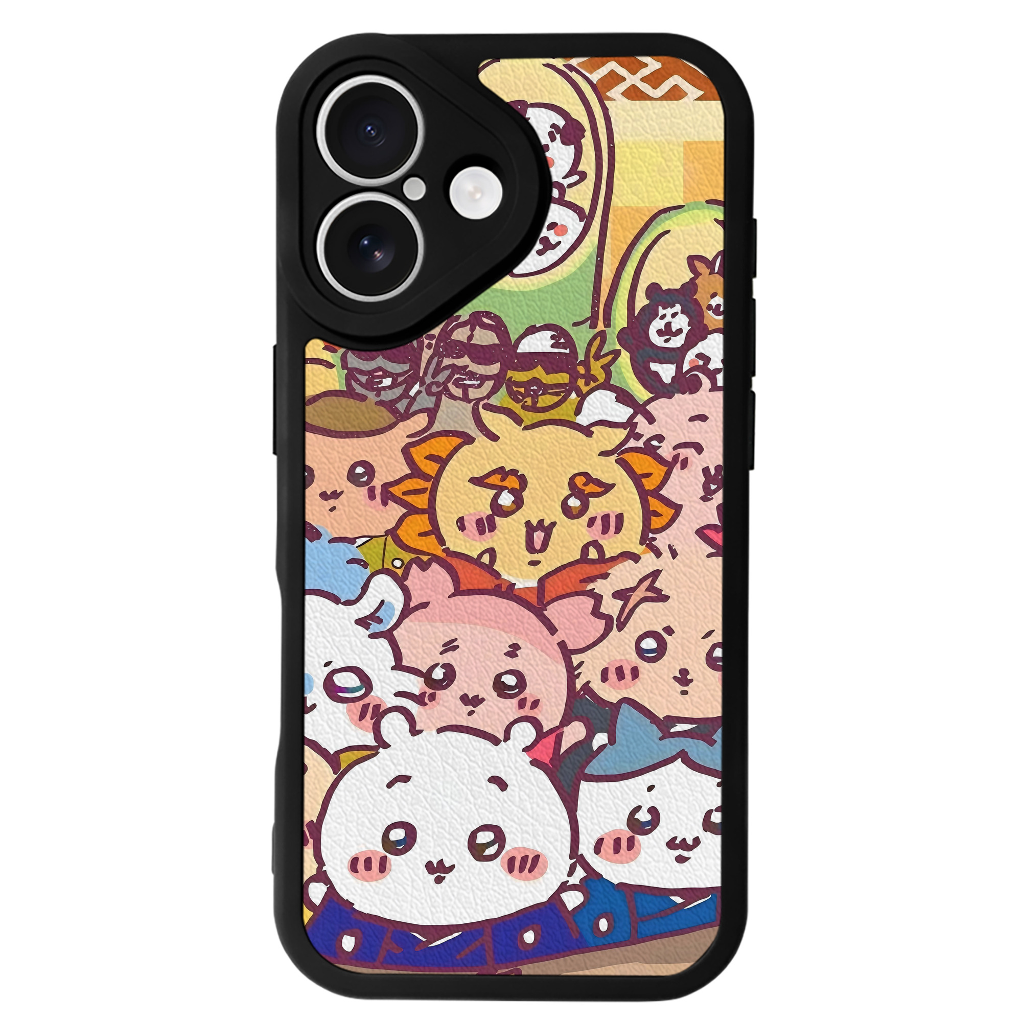 （画像用） ちいかわ Chii-kawa 【iPhone 16シリーズ対応】シリコンスマホケース（レザー調） 材質：シリコン